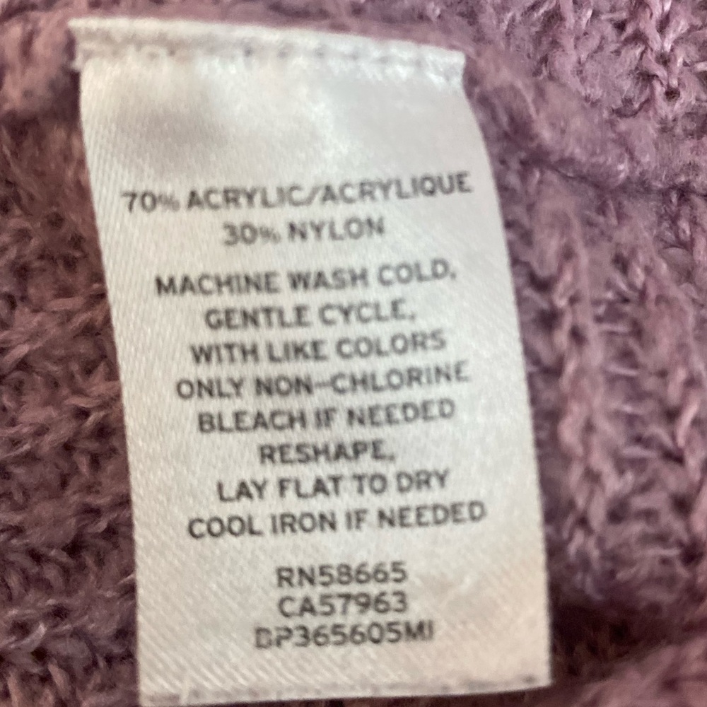 BP Nordstrom Lavender Bell Sleeve Crop Sweater Women's Medium Boho Knit - Picture 8 of 10